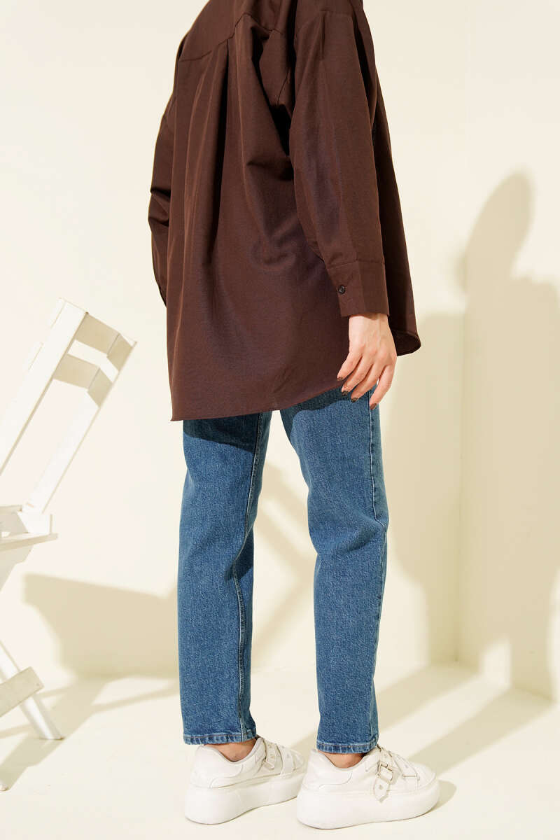 Belted Mom Jeans - Blue