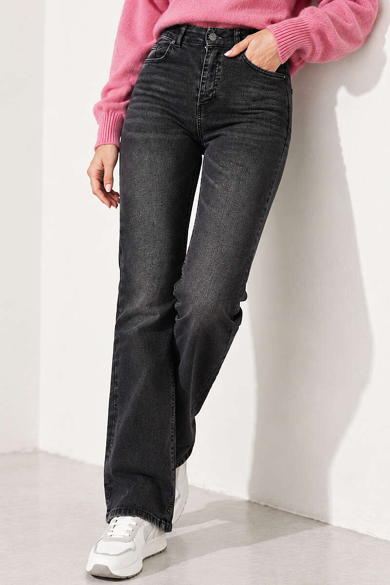 Raw-Hem Palazzo Trousers - Charcoal