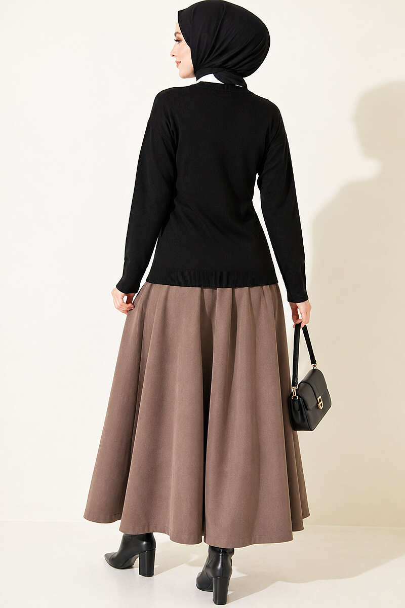 Cherry Embroidered Mercerised Cardigan - Black