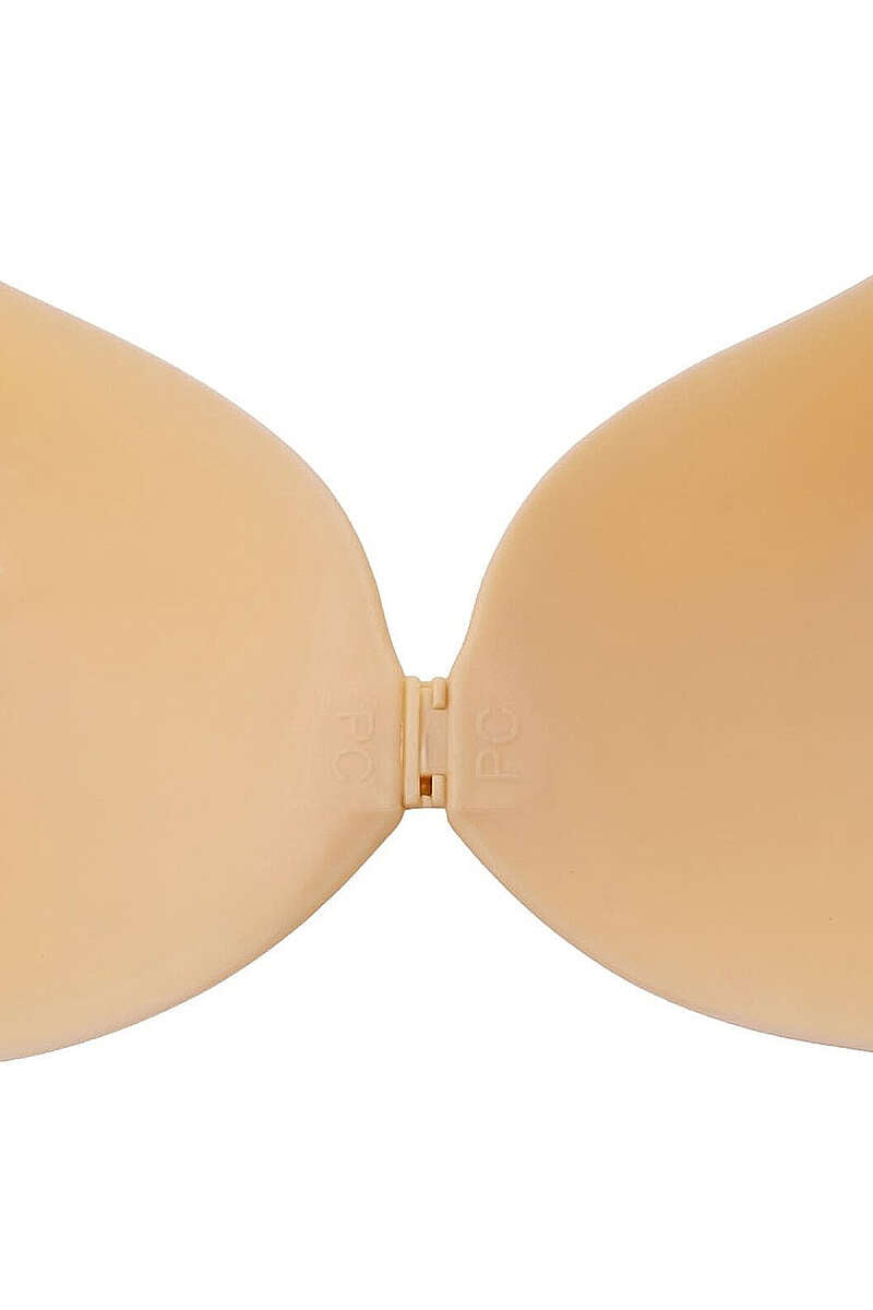 Adhesive Silicone Bra with Clip - Nude