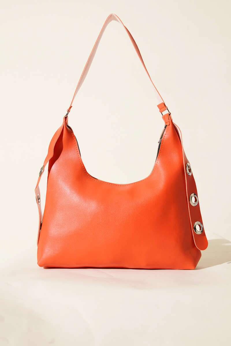 Bag with Eyelet Detail - Orange