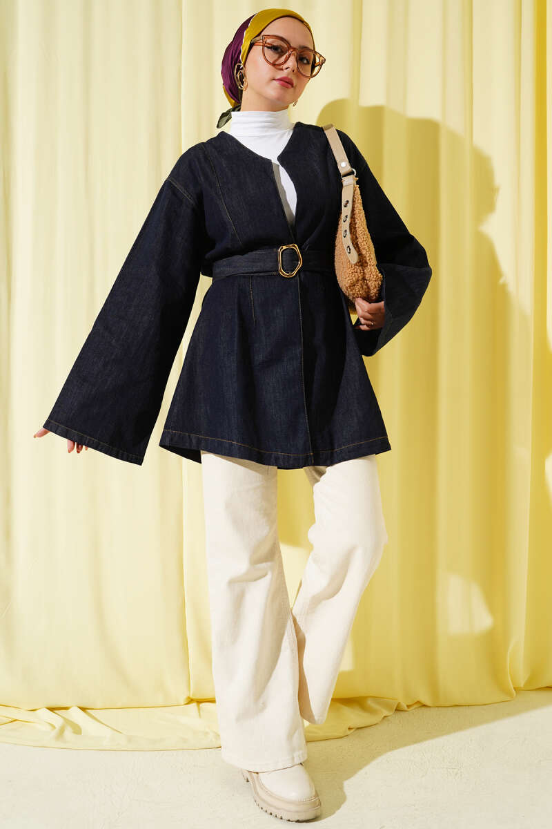 Belted Kimono - Classic Denim