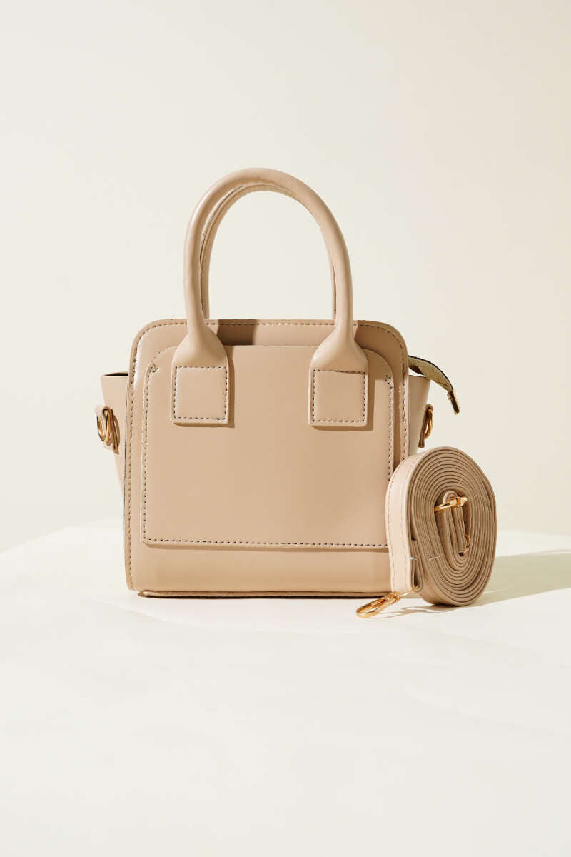 Box Handbag - Beige