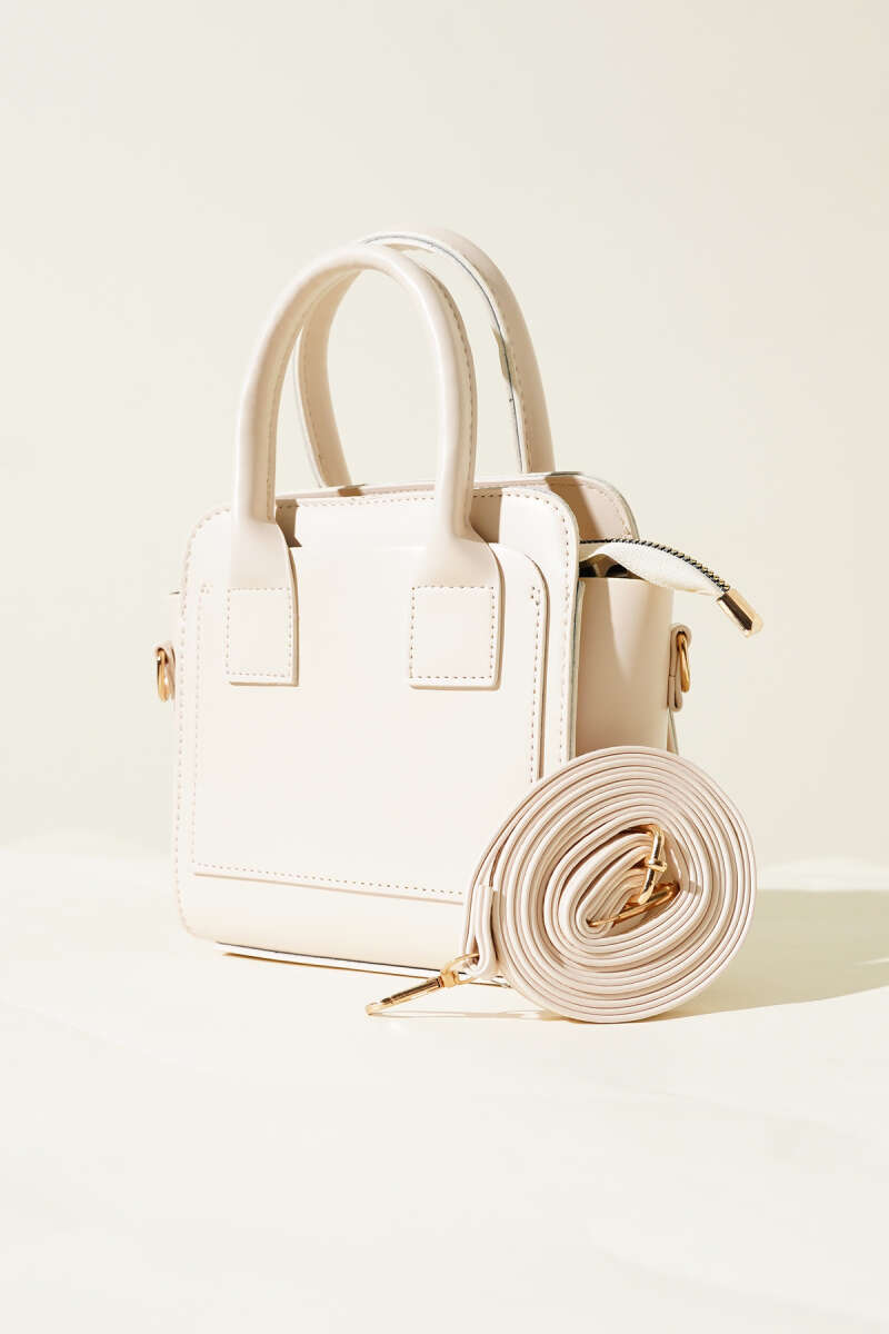 Box Handbag - Bone