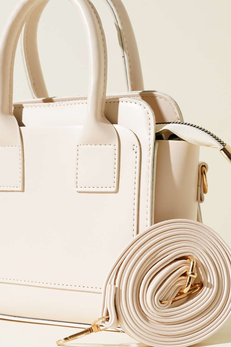 Box Handbag - Bone