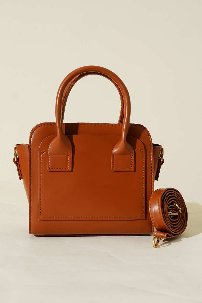 Box Handbag - Tan
