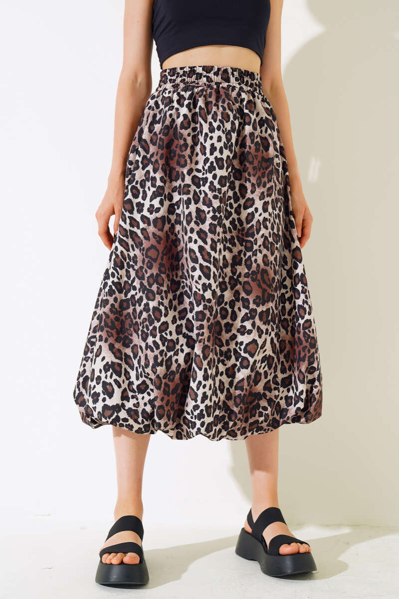 Leopard Balloon Skirt - Leopard