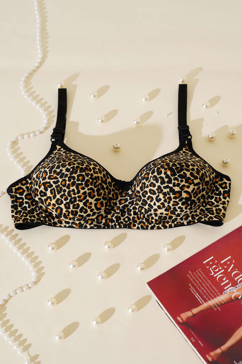 Leopard Unpadded Foam Bra - Leopard