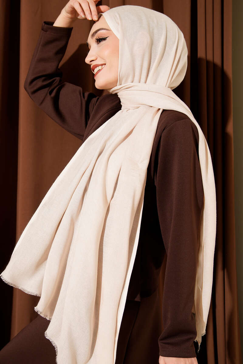 Liora Cotton Shawl - Beige