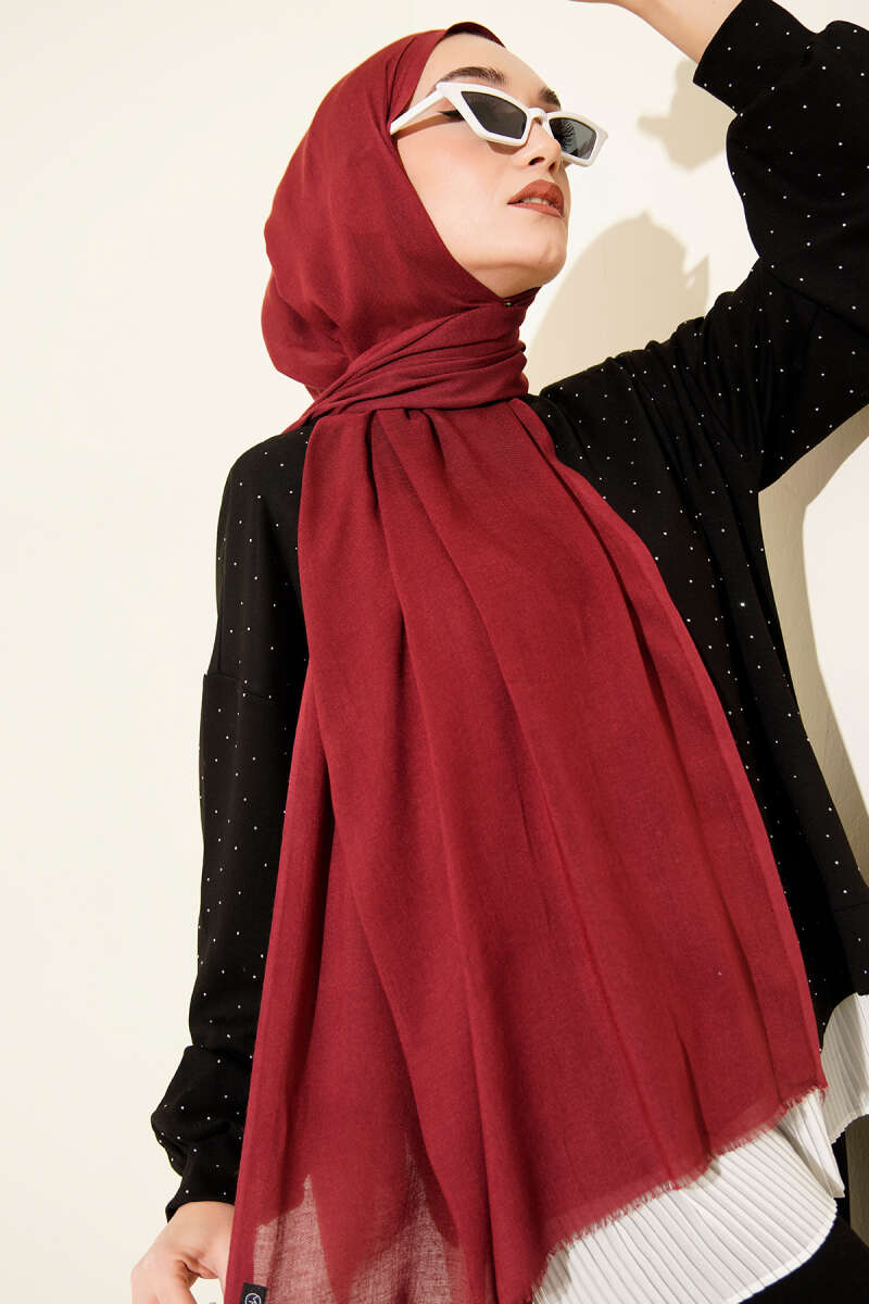 Liora Cotton Shawl - Burgundy