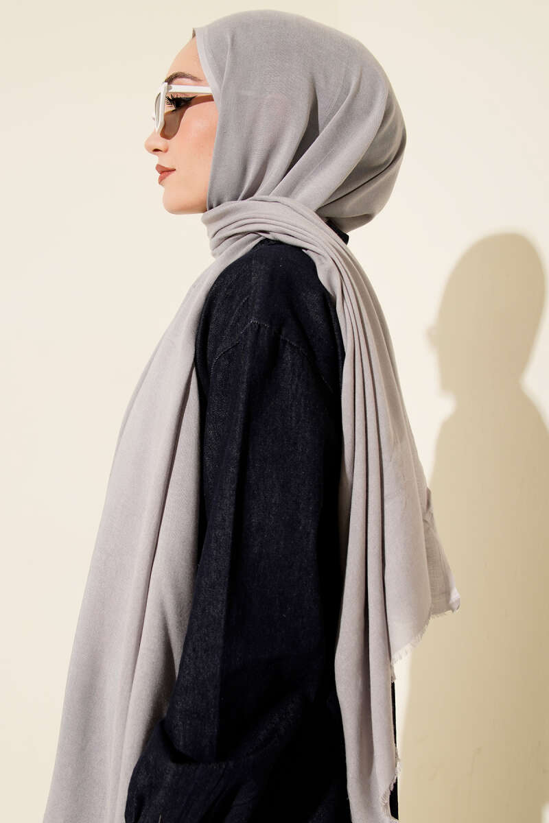 Liora Cotton Shawl - Grey