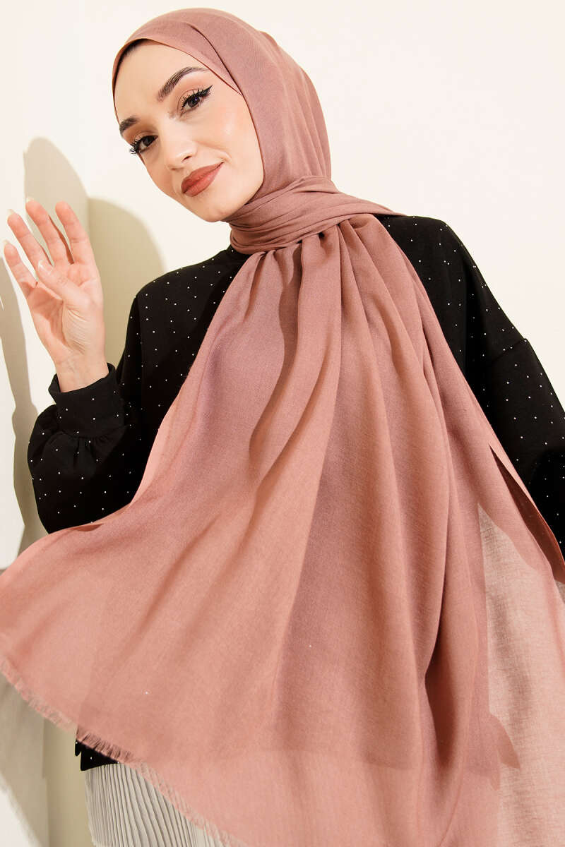 Liora Cotton Shawl - Dusty Rose