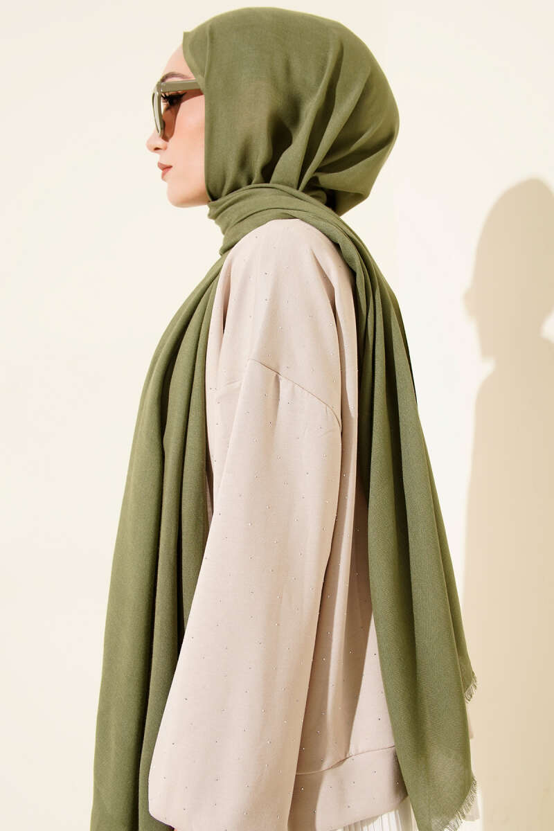 Liora Cotton Shawl - Khaki