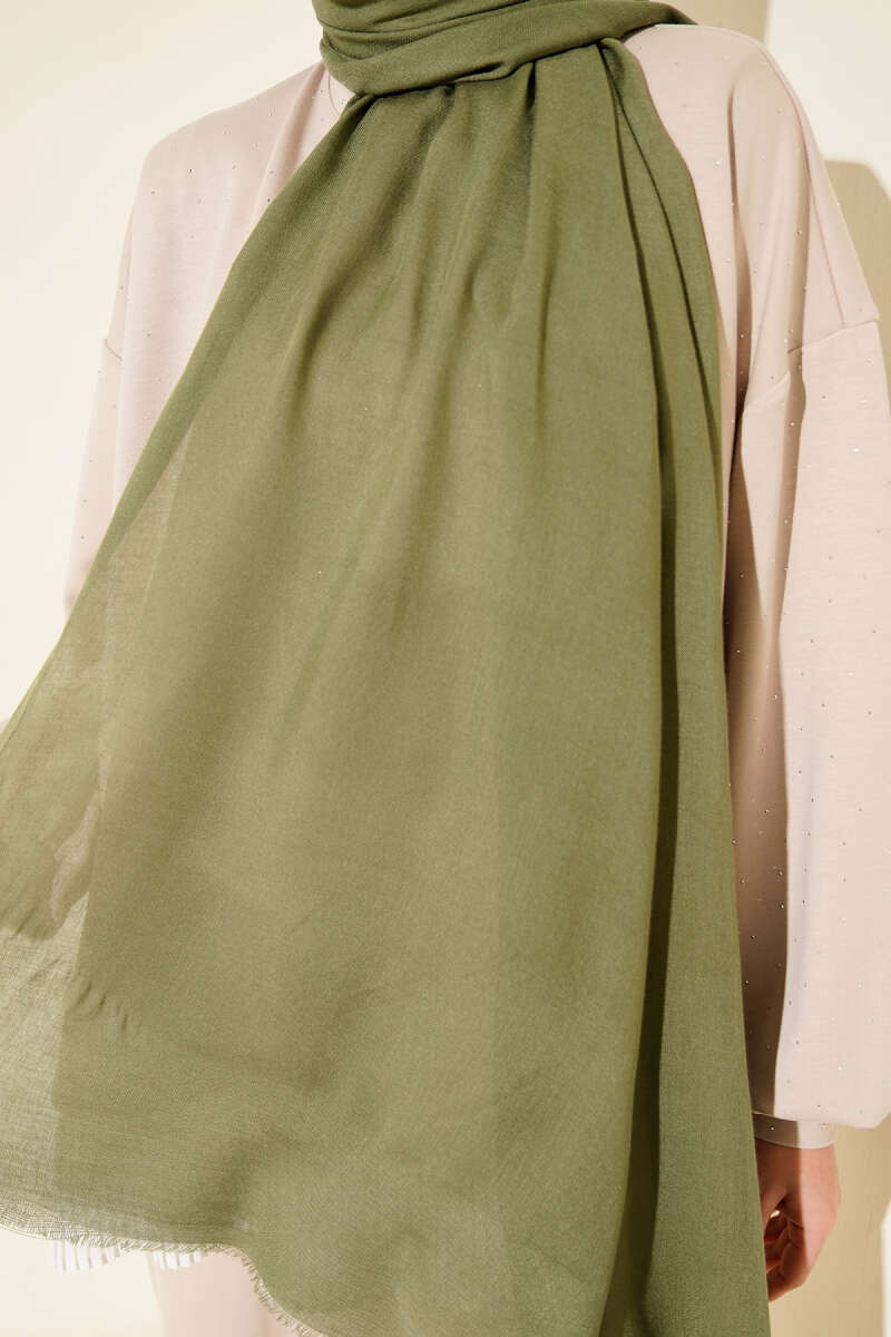 Liora Cotton Shawl - Khaki