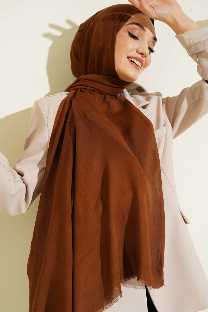 Liora Cotton Shawl - Brown