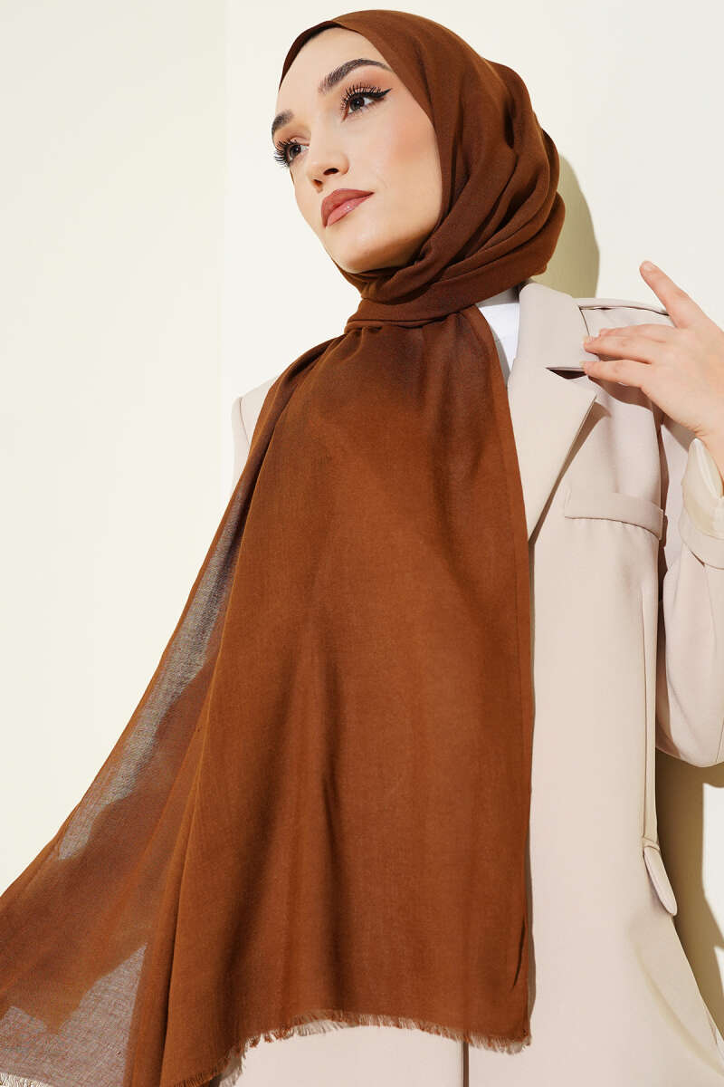 Liora Cotton Shawl - Brown