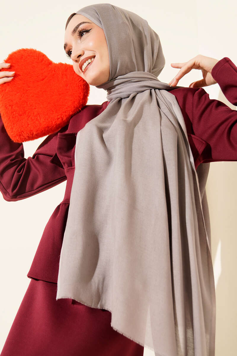 Liora Cotton Shawl - Slate Grey
