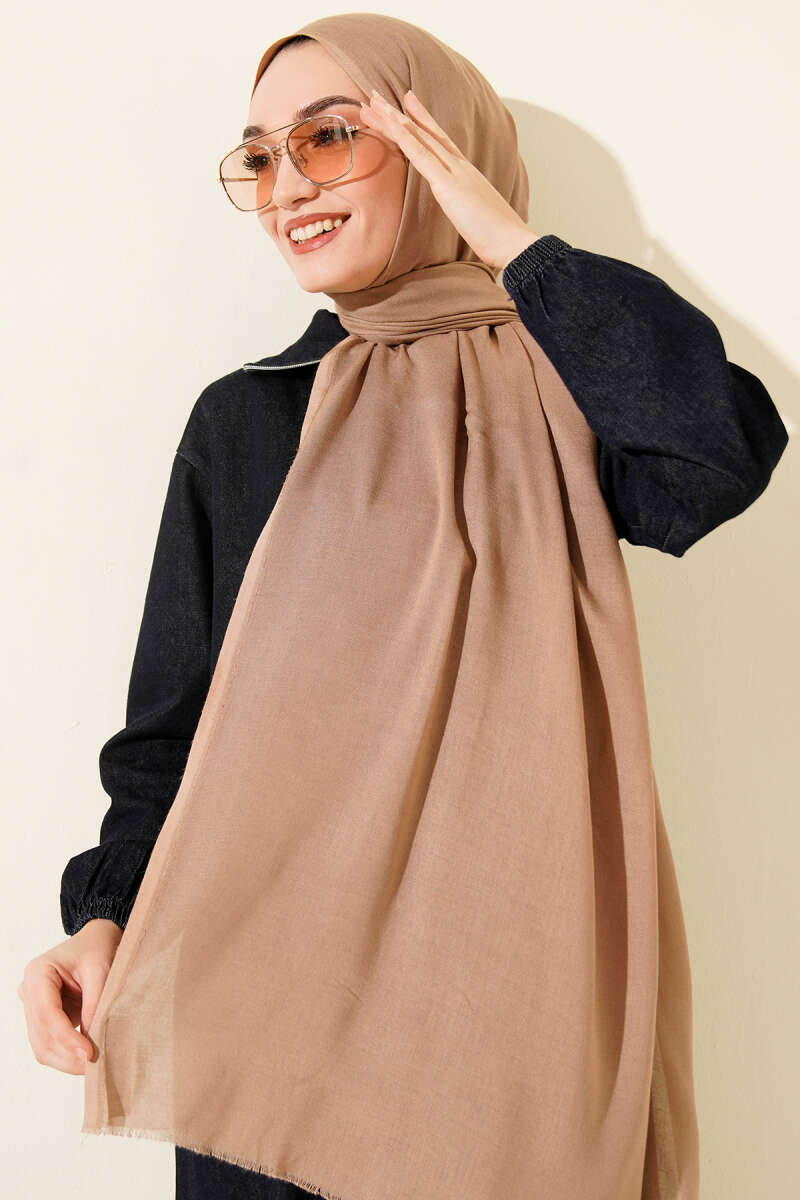 Liora Cotton Shawl - Latte
