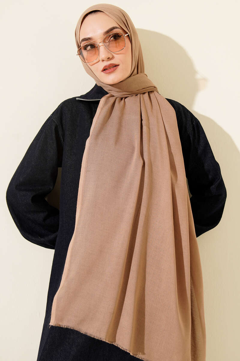 Liora Cotton Shawl - Latte
