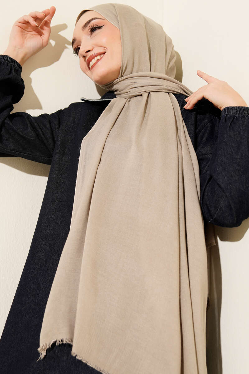 Liora Cotton Shawl - Dark Olive