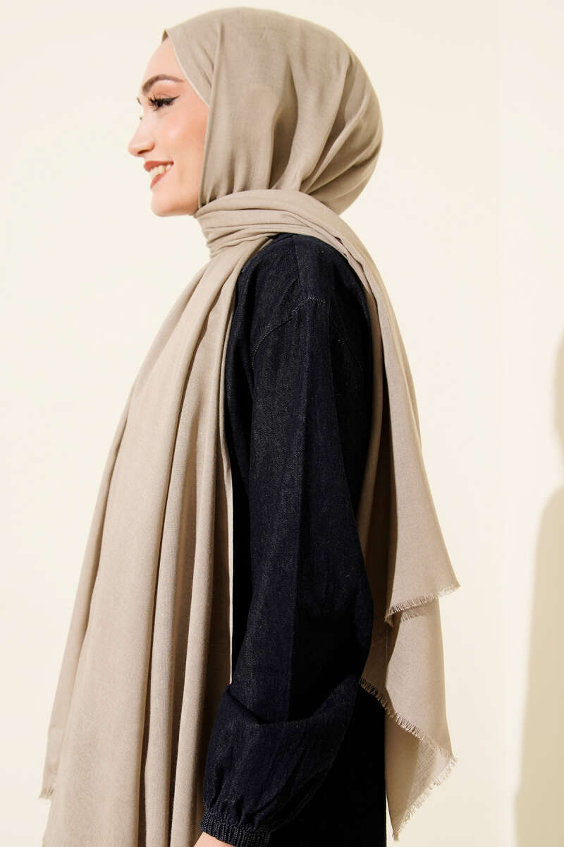 Liora Cotton Shawl - Dark Olive
