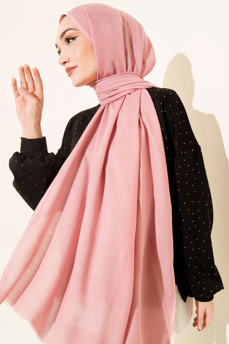 Liora Cotton Shawl - Pink