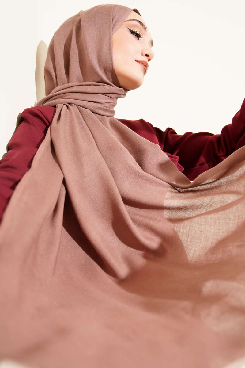 Liora Cotton Shawl - Soft Brown