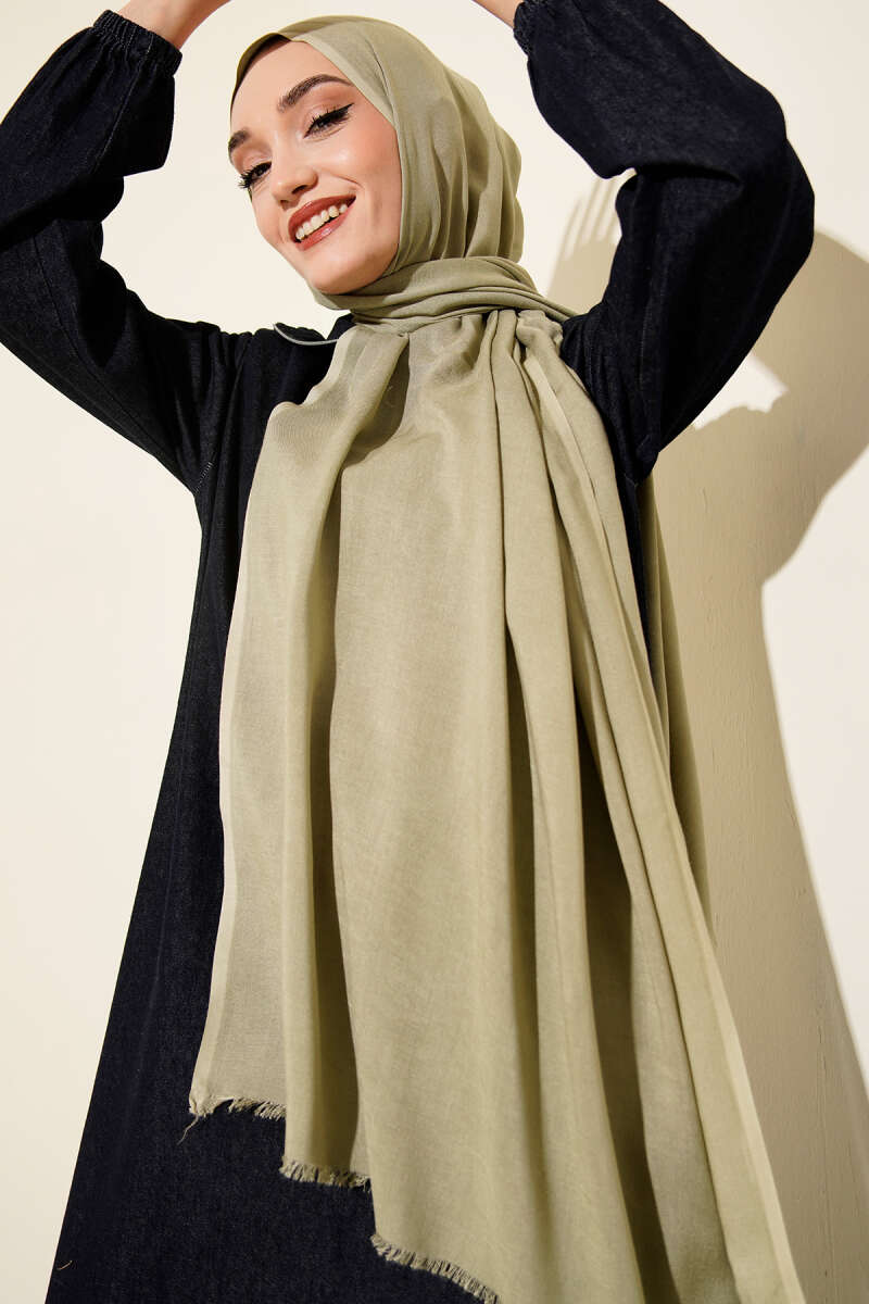 Liora Cotton Shawl - Aqua Green