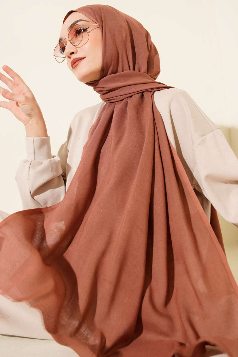 Liora Cotton Shawl - Cinnamon