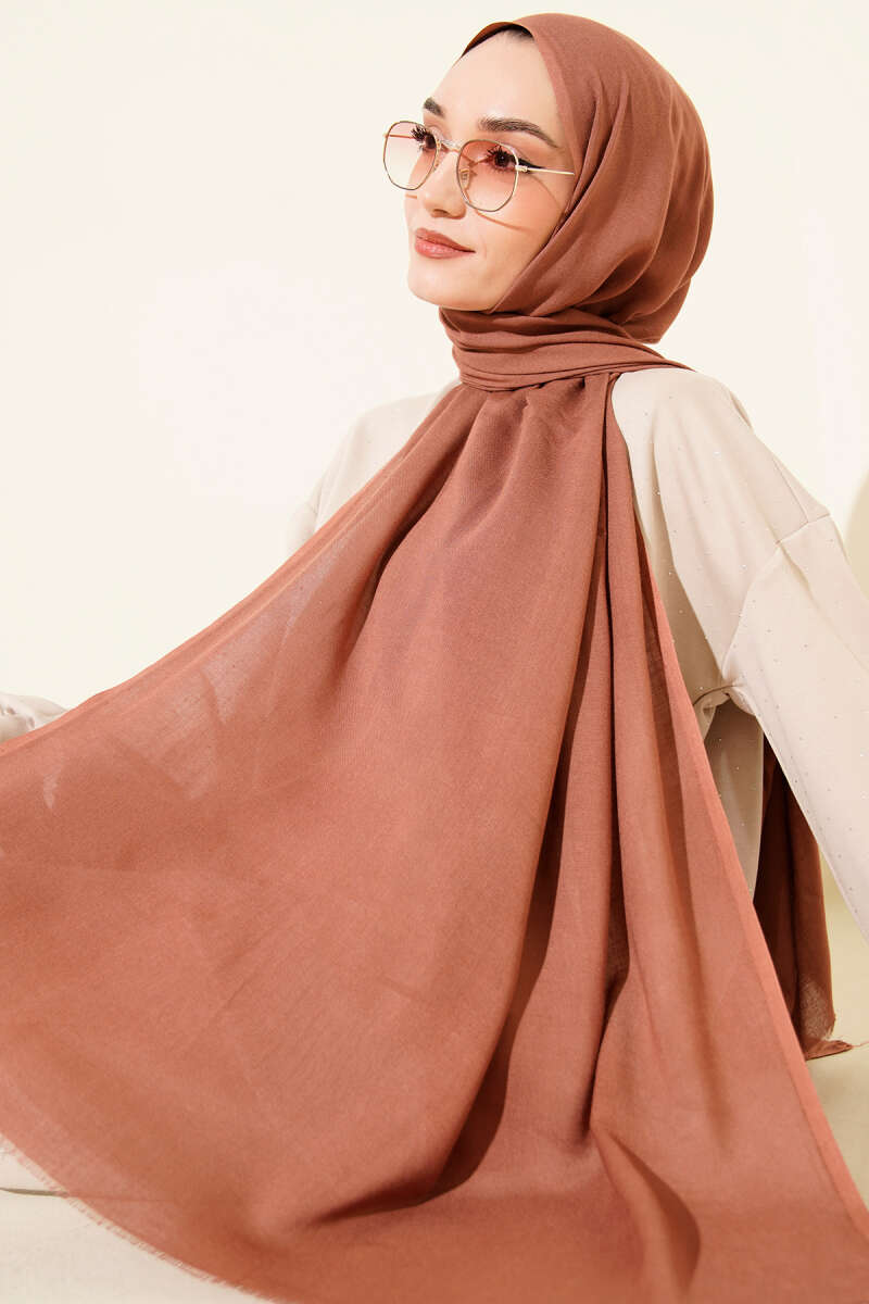 Liora Cotton Shawl - Cinnamon