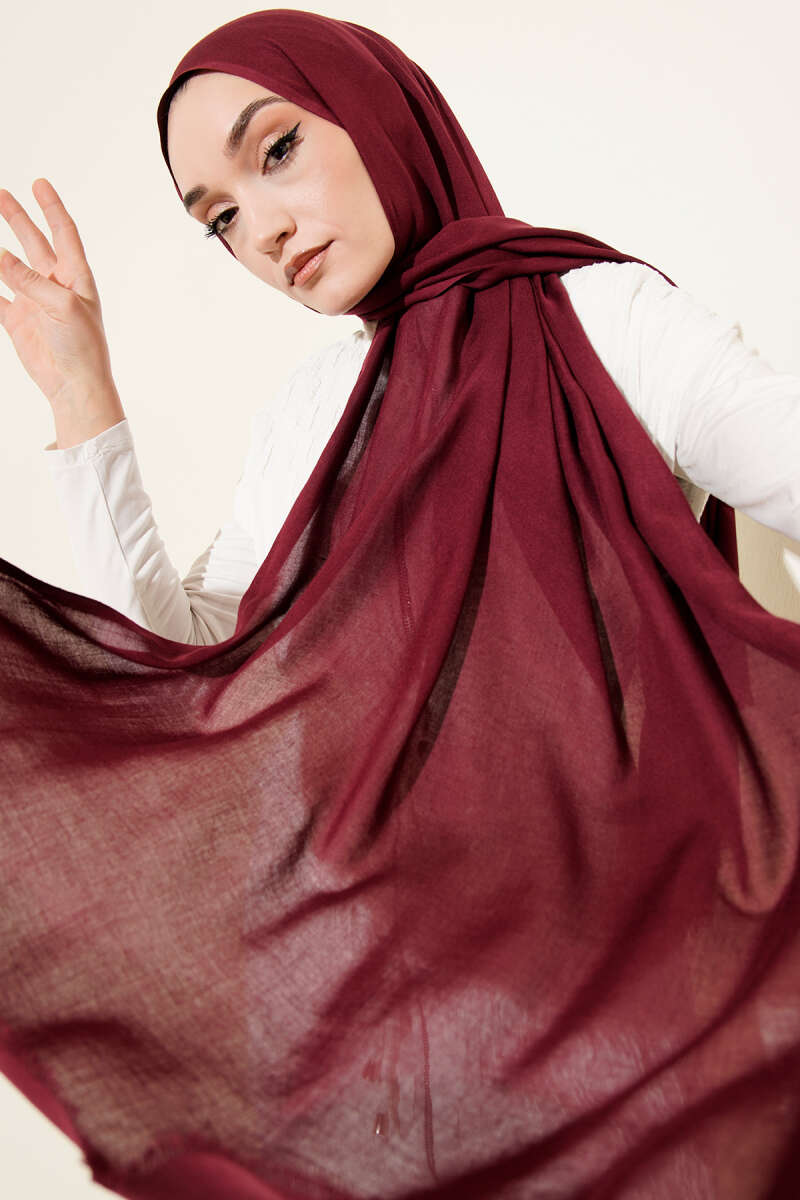 Liora Cotton Shawl - Cherry