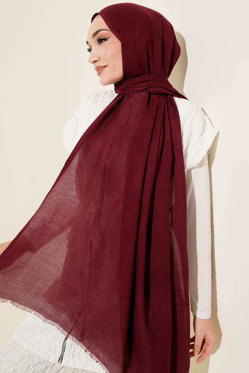 Liora Cotton Shawl - Cherry