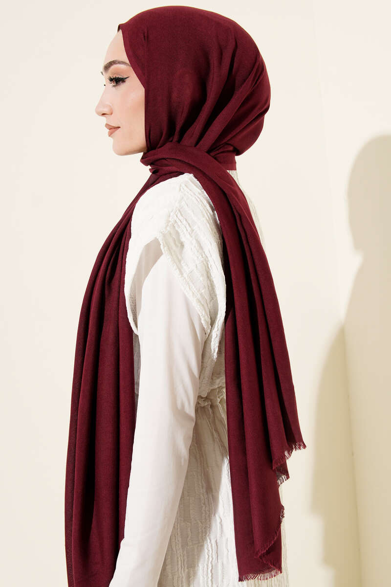 Liora Cotton Shawl - Cherry