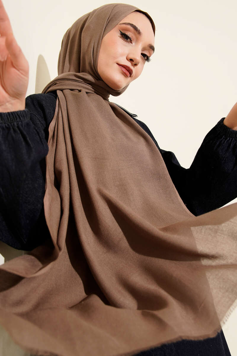 Liora Cotton Shawl - Mink