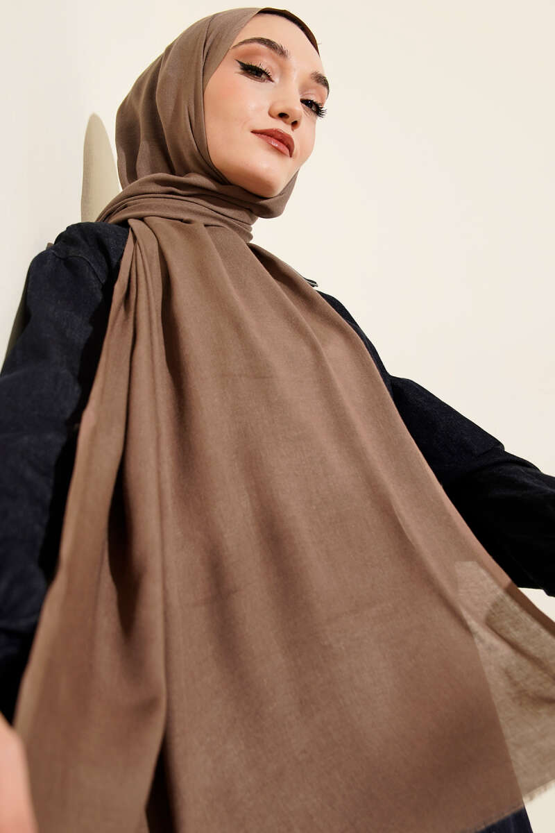 Liora Cotton Shawl - Mink