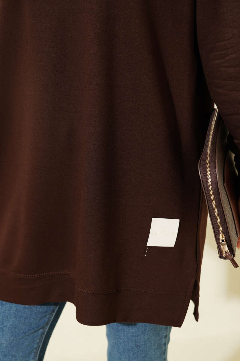Basic Loycha Tunic with Badge - Dark Brown