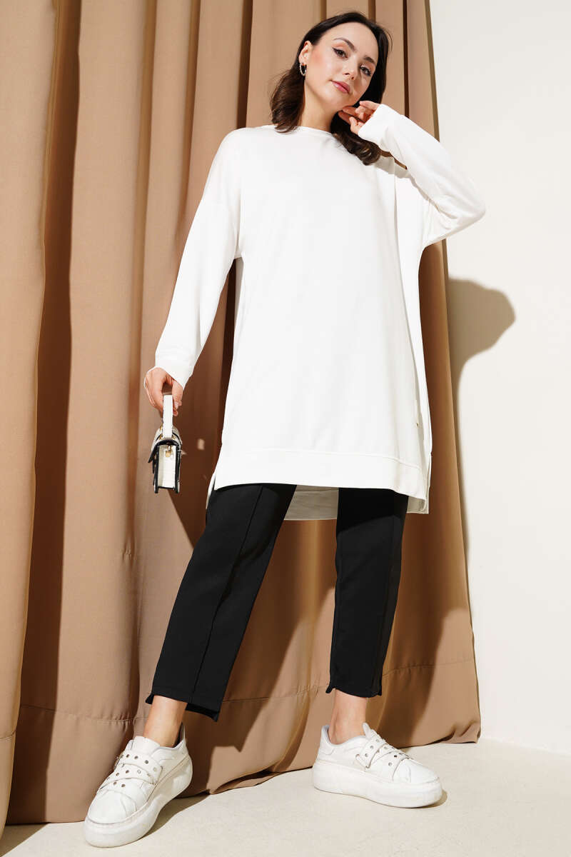 Basic Loycha Tunic with Badge - Ecru