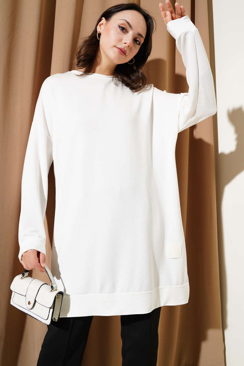 Basic Loycha Tunic with Badge - Ecru