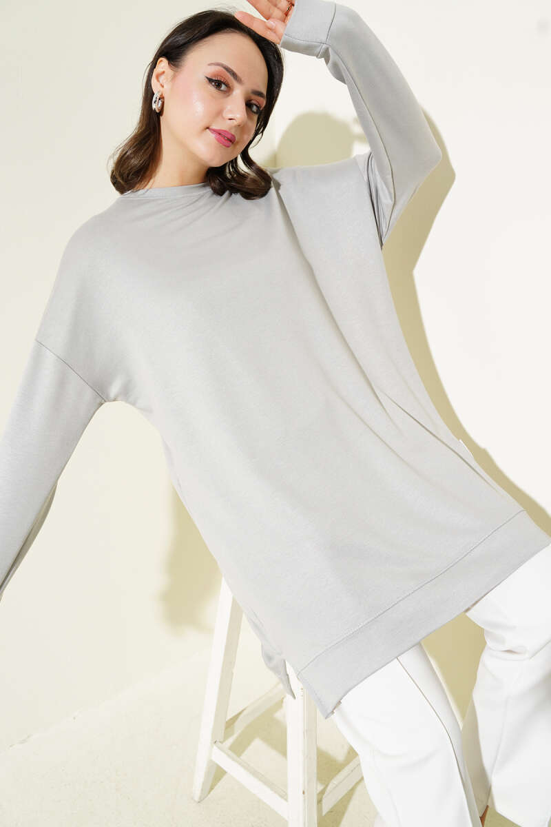 Basic Loycha Tunic with Badge - Grey