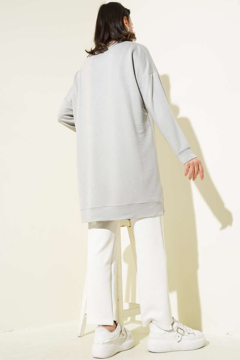 Basic Loycha Tunic with Badge - Grey