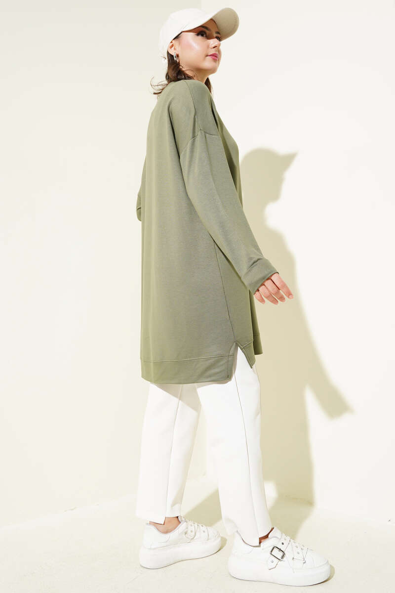 Basic Loycha Tunic with Badge - Khaki
