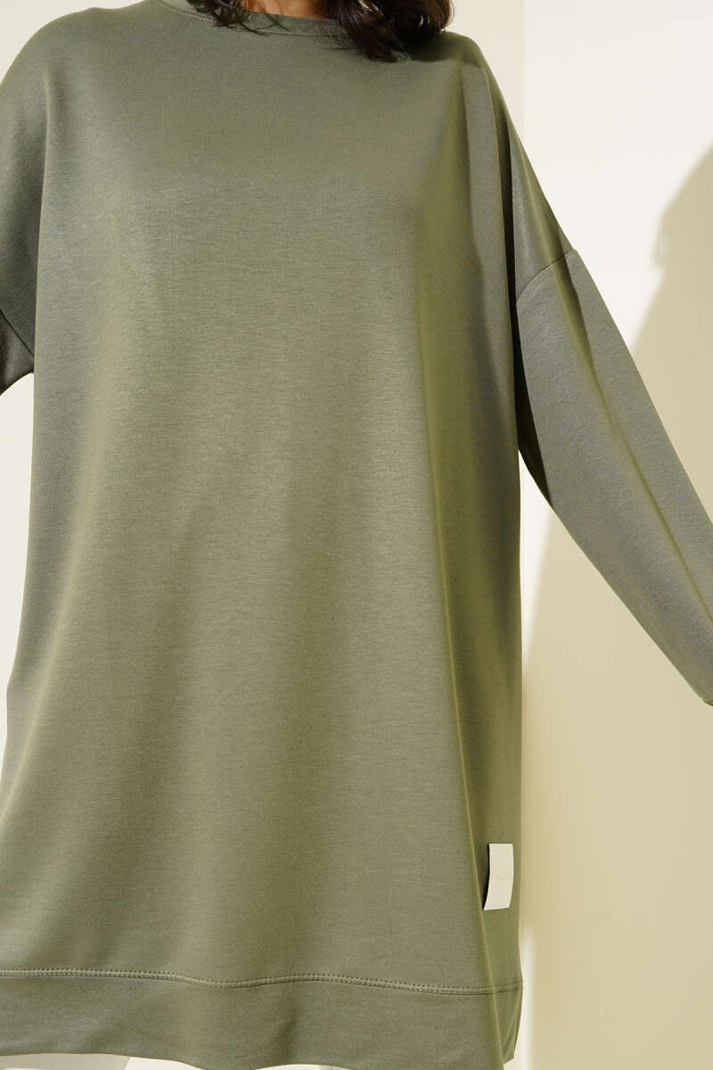 Basic Loycha Tunic with Badge - Khaki