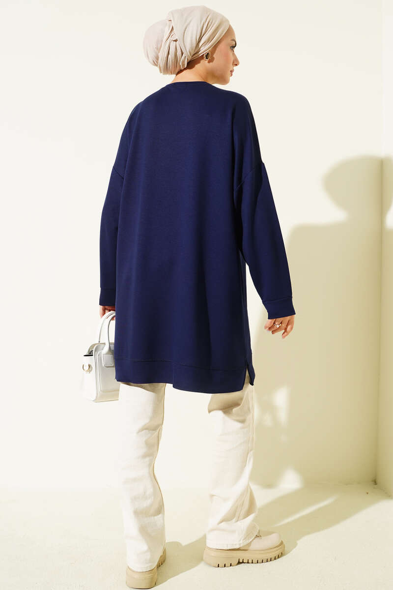 Basic Loycha Tunic with Badge - Navy