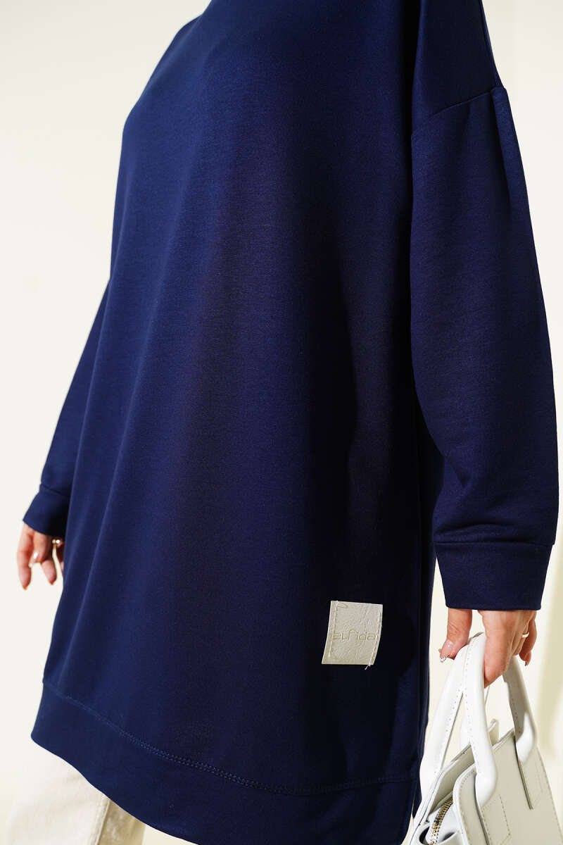Basic Loycha Tunic with Badge - Navy