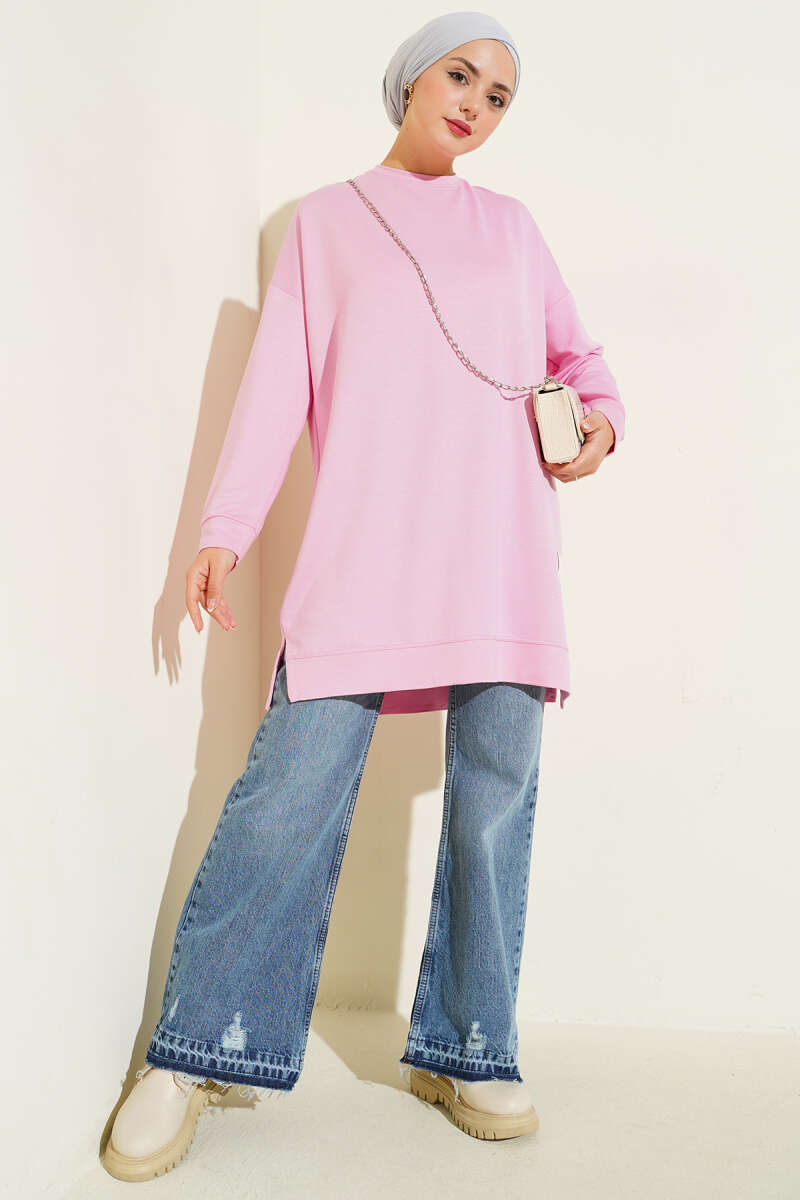 Basic Loycha Tunic with Badge - Pink