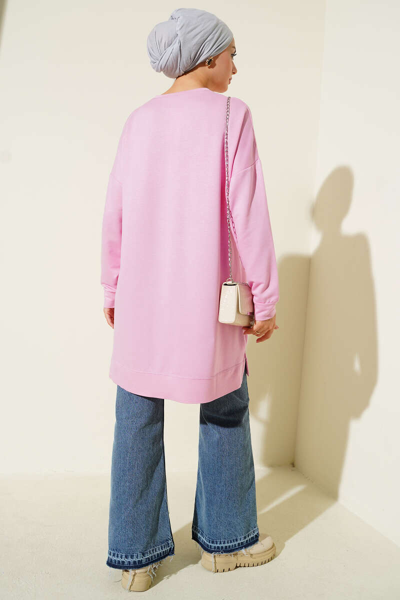 Basic Loycha Tunic with Badge - Pink