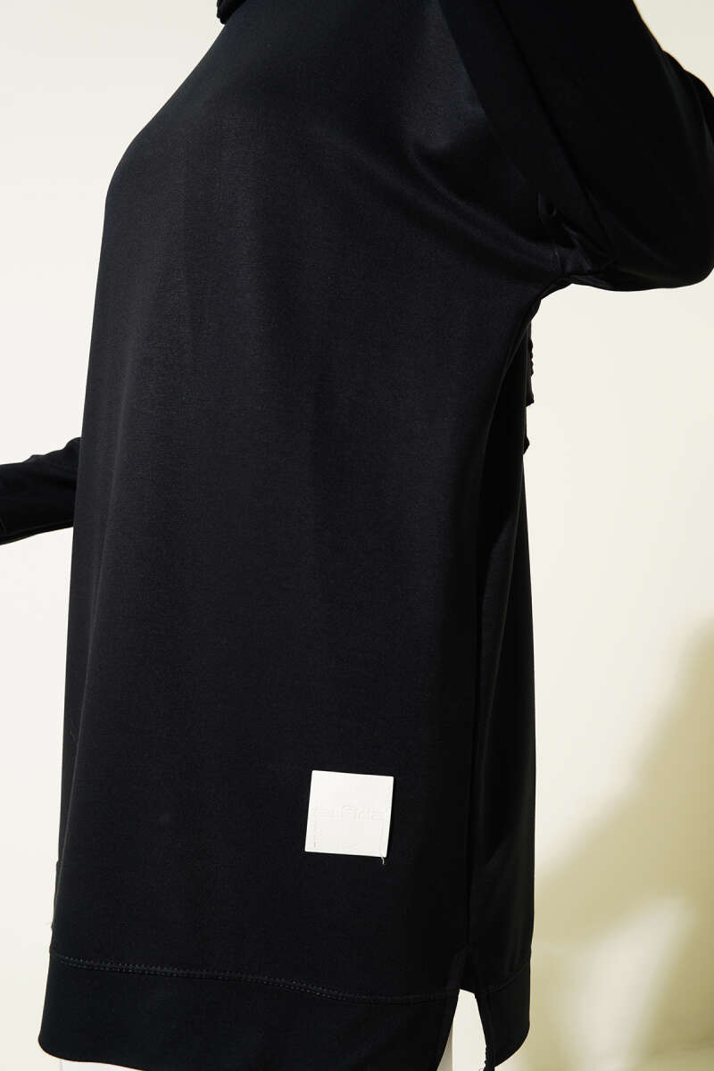Basic Loycha Tunic with Badge - Black