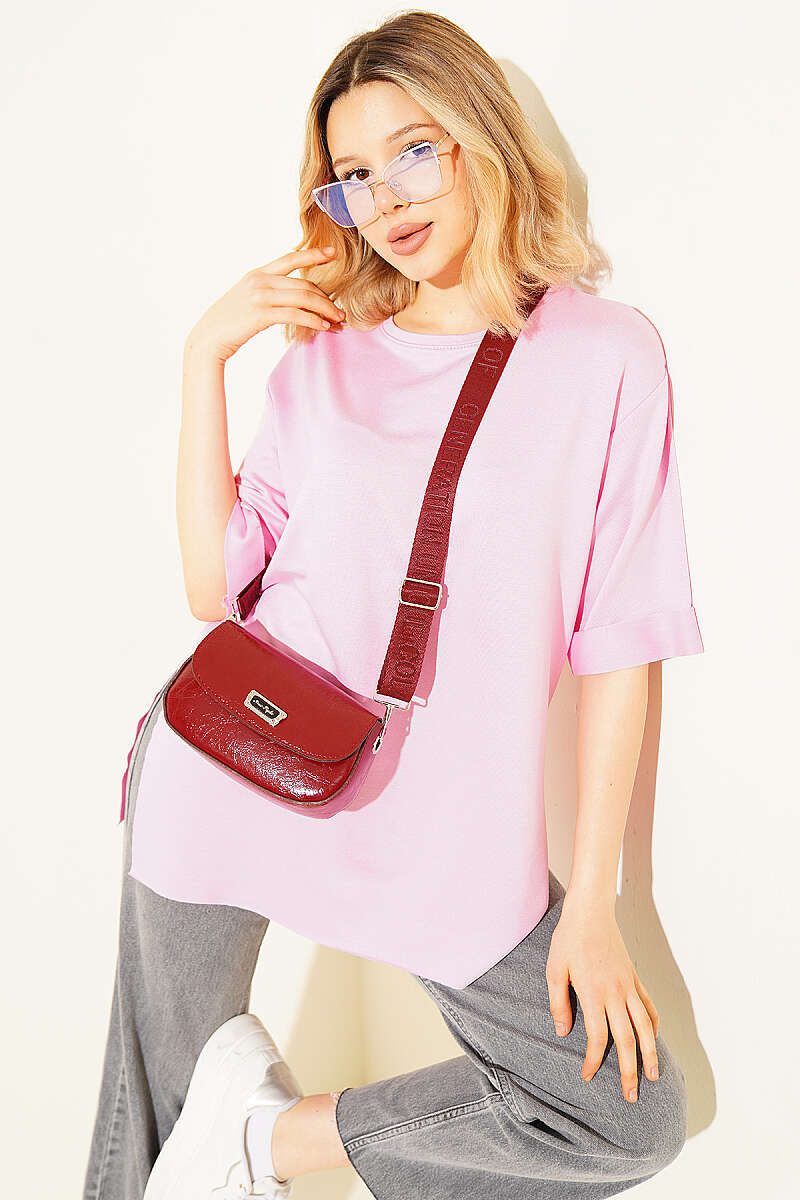 Loycha Double-Sleeve T-Shirt with Slits - Pink