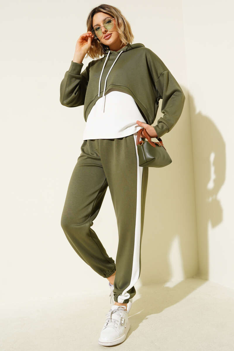 Loycha Three-Piece Set with Camisole - Khaki