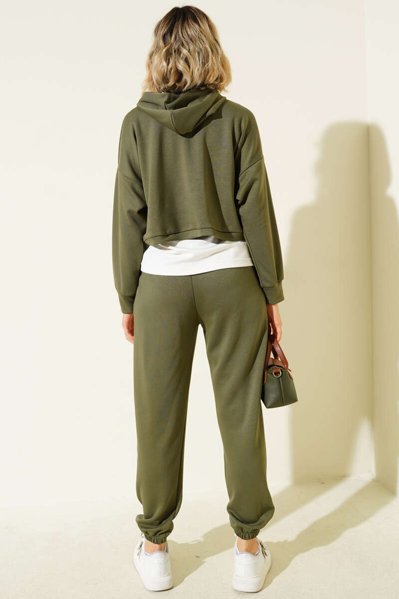 Loycha Three-Piece Set with Camisole - Khaki